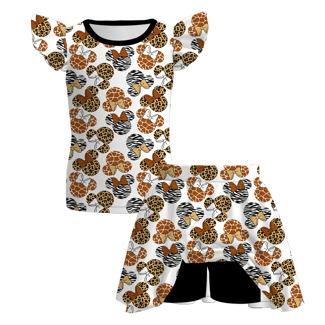 (Pre Order)Family Spring&Summer Cartoon Print Dress,Set&Top
