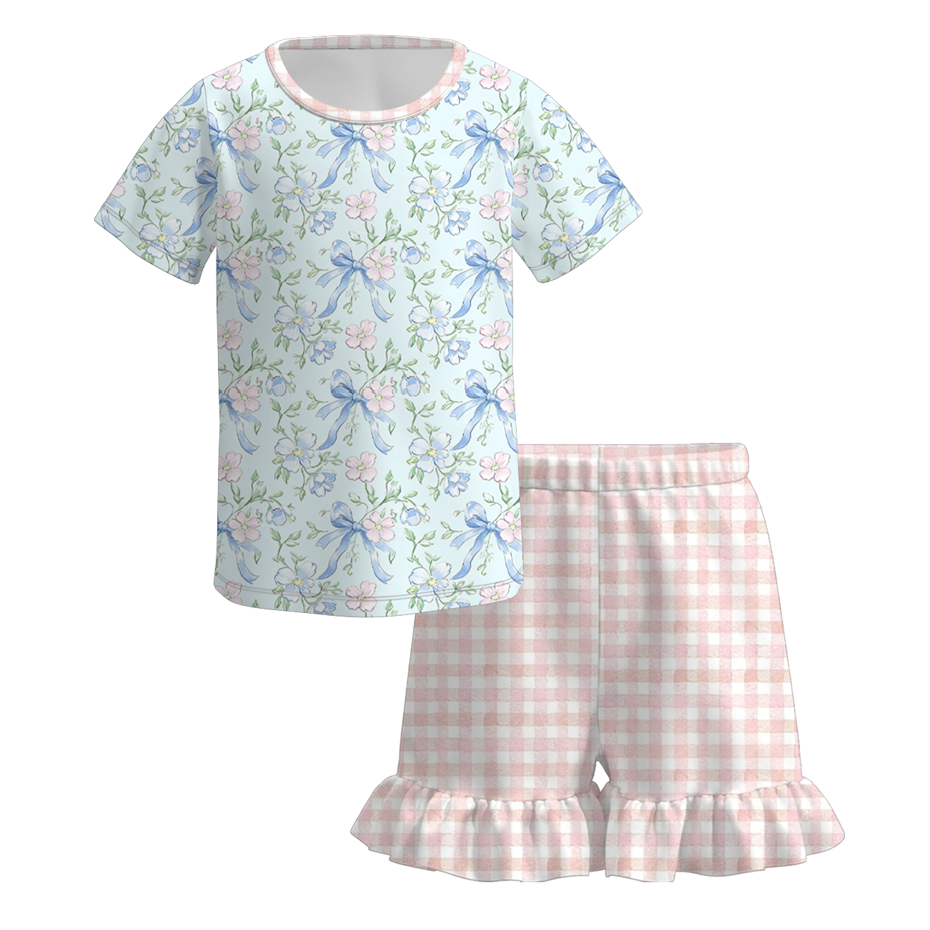 (Pre Order+Prepack Zone)Girls Goose&Floral Print Dress,Set(Mix Size)