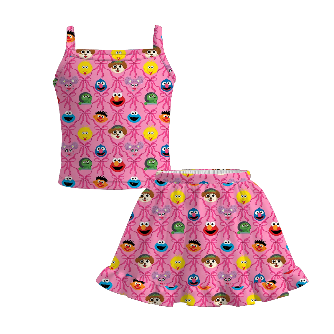 (Pre Order+Prepack Zone)Girls Cartoon&Princess Print Skirt Set(Mix Size)