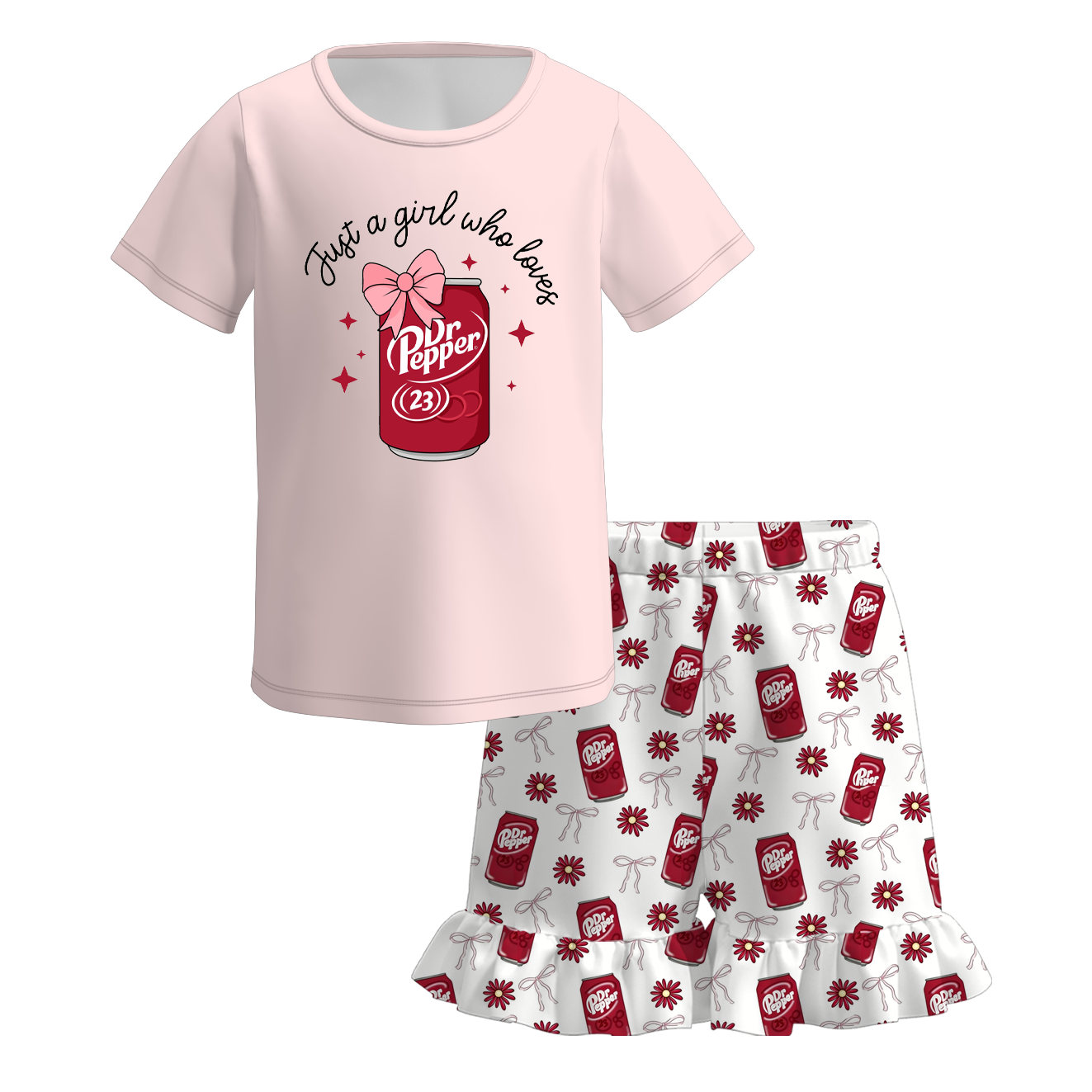 (Pre Order+Prepack Zone)Girls Spring&Summer Beverage Print Dress(Mix Size)