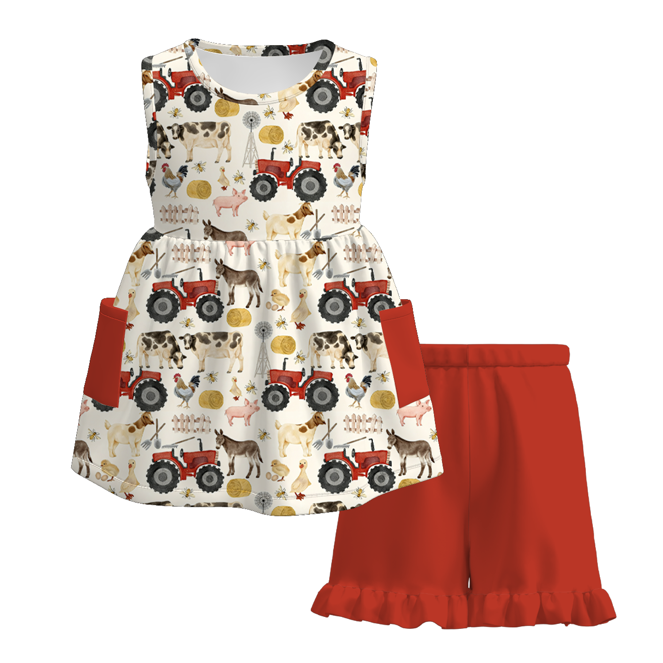 (Pre Order+Prepack Zone)Sisters Farm Print Dress,Set&Romper
