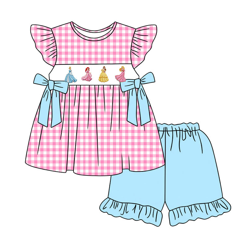 (Pre Order)Sisters Spring&Summer Princess Embroidery Smocked Dress,Set&Romper