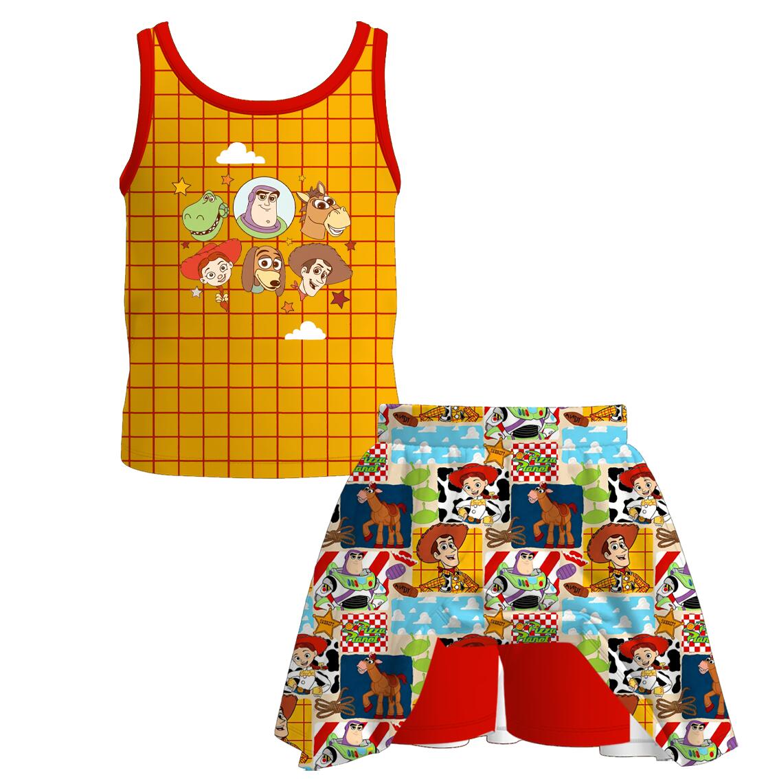 (Pre Order+Prepack Zone)Siblings Cartoon Toy Print Dress&Set(Mix Size)