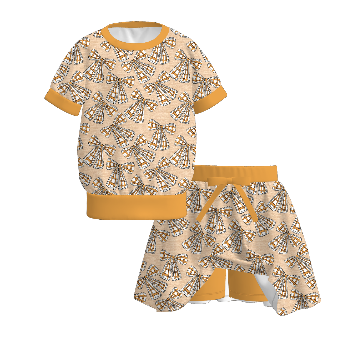 (Pre Order+Prepack Zone)Girls Fall Print Skort Set