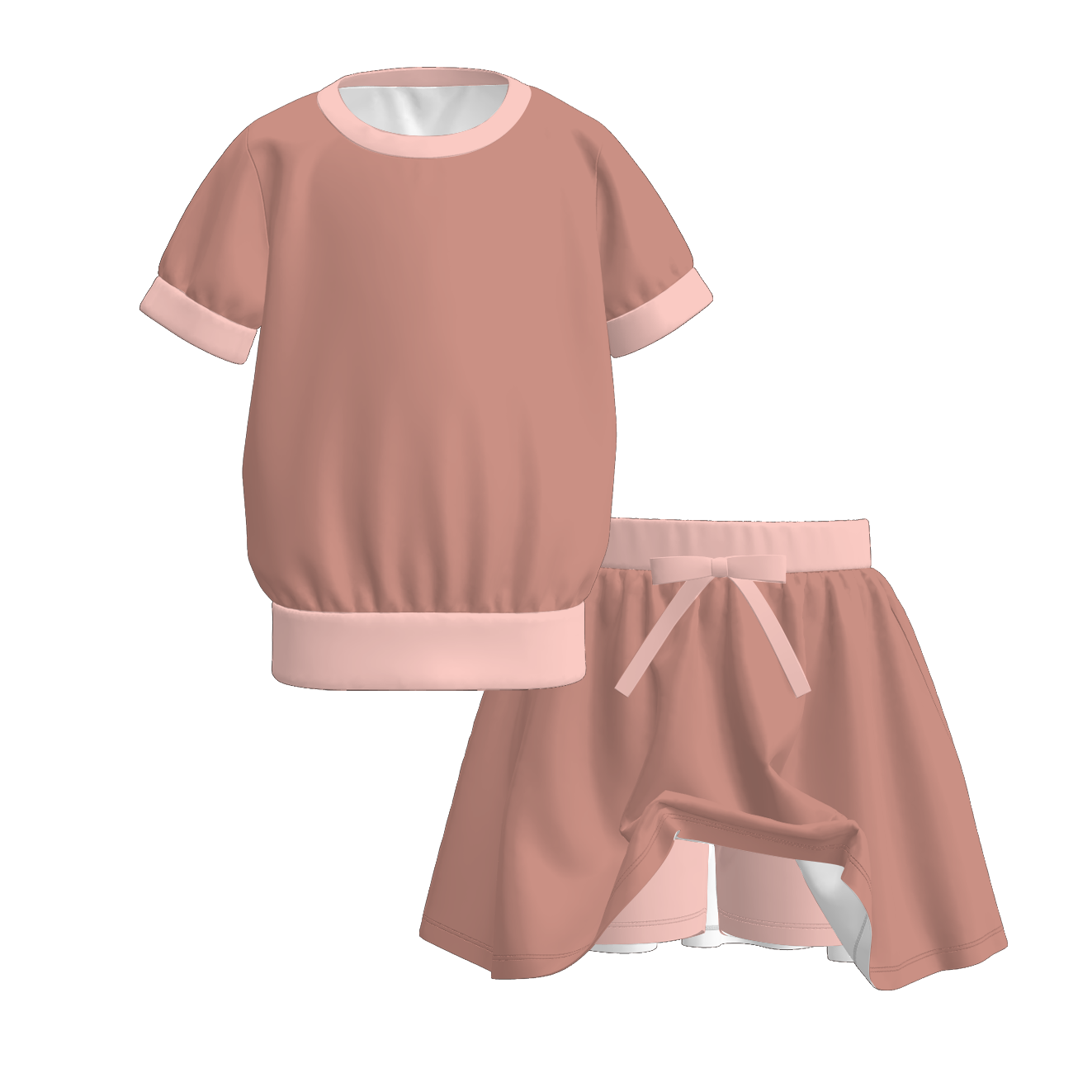 (Pre Order)Girls Fall Basic Skort Set