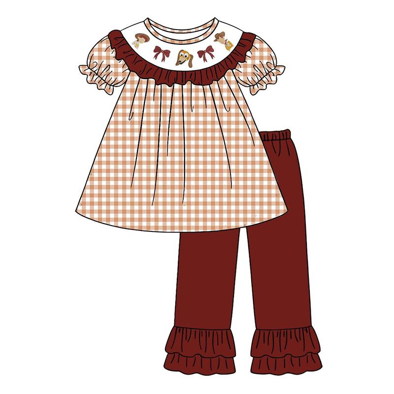 (Weekly Pre-Order)Siblings Cartoon Embroidery Smocked Dress,Set&Romper(Ends Wednesday)
