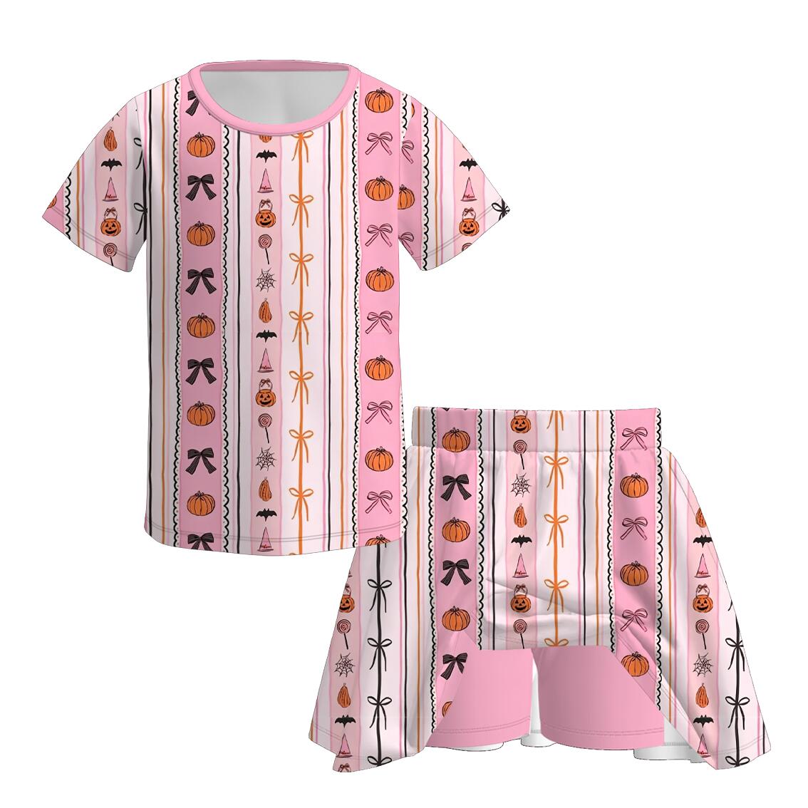 (Pre Order)Sisters Halloween Print Dress,Set&Romper