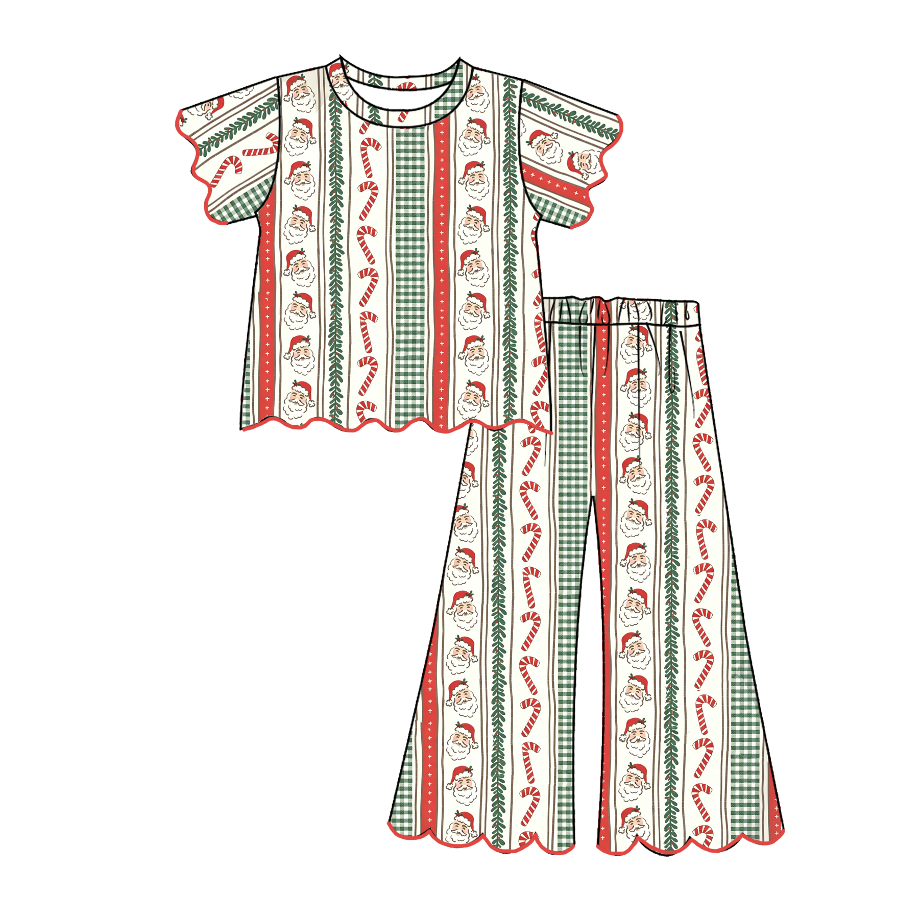 (Weekly Pre-Order)Sisters Christmas Embroidery Scallop Set(Ends 8.9)