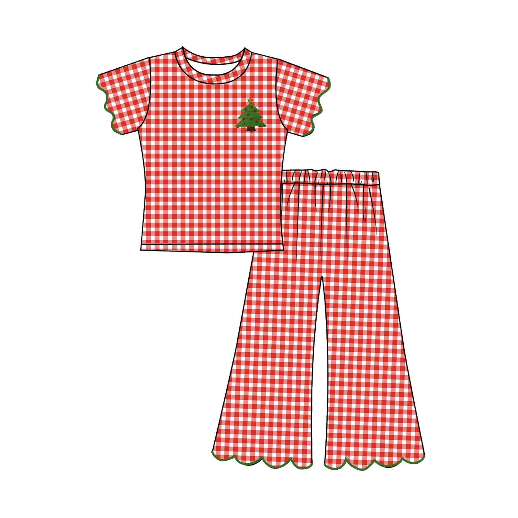 (Weekly Pre-Order)Sisters Christmas Embroidery Scallop Set(Ends 8.9)