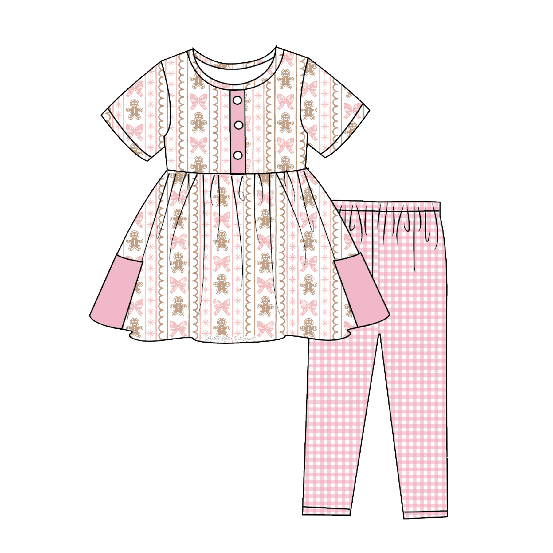(Pre Order)Sisters Christmas Print Set&Pajamas