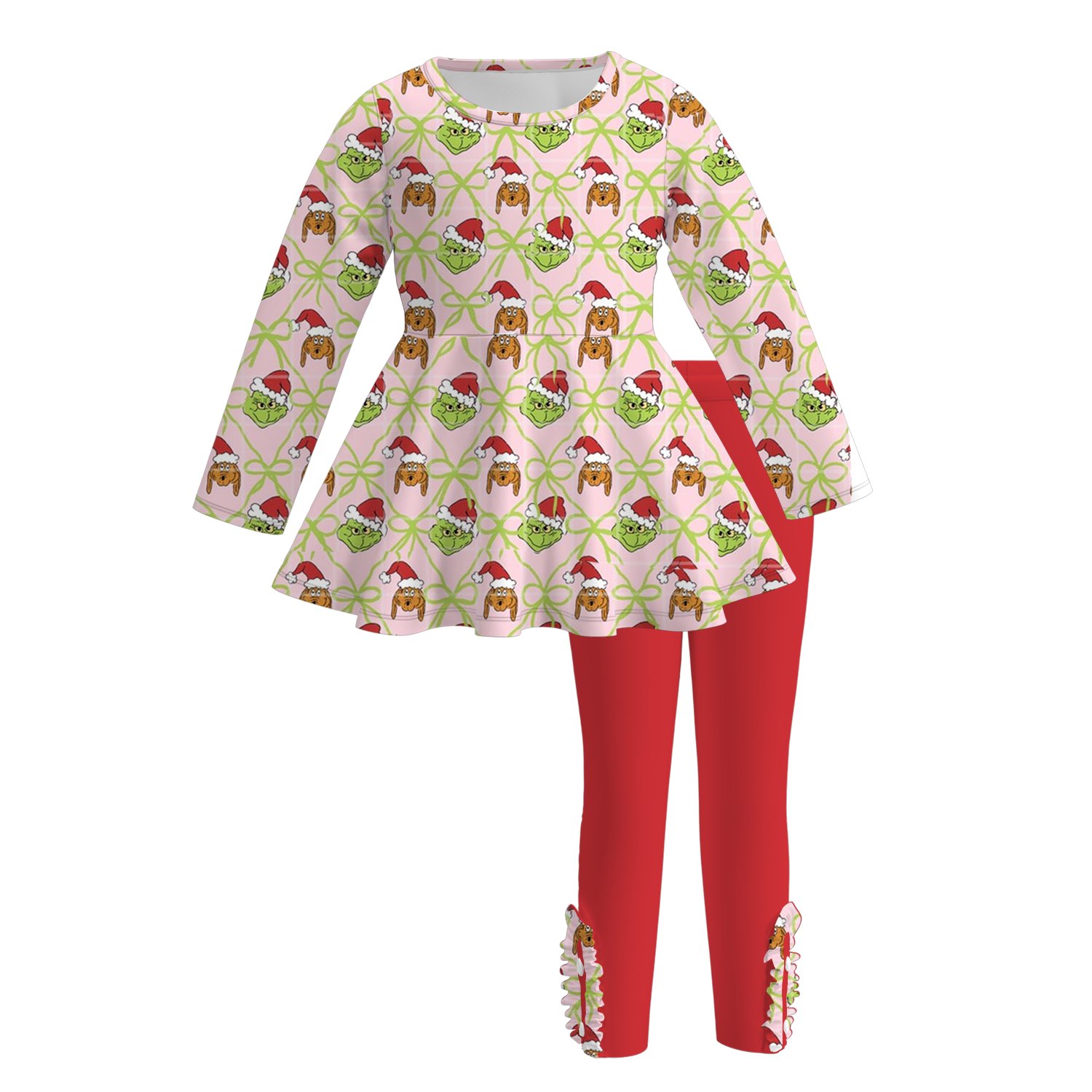 (Pre Order)Sisters Christmas Print Outfit Set&Pajamas