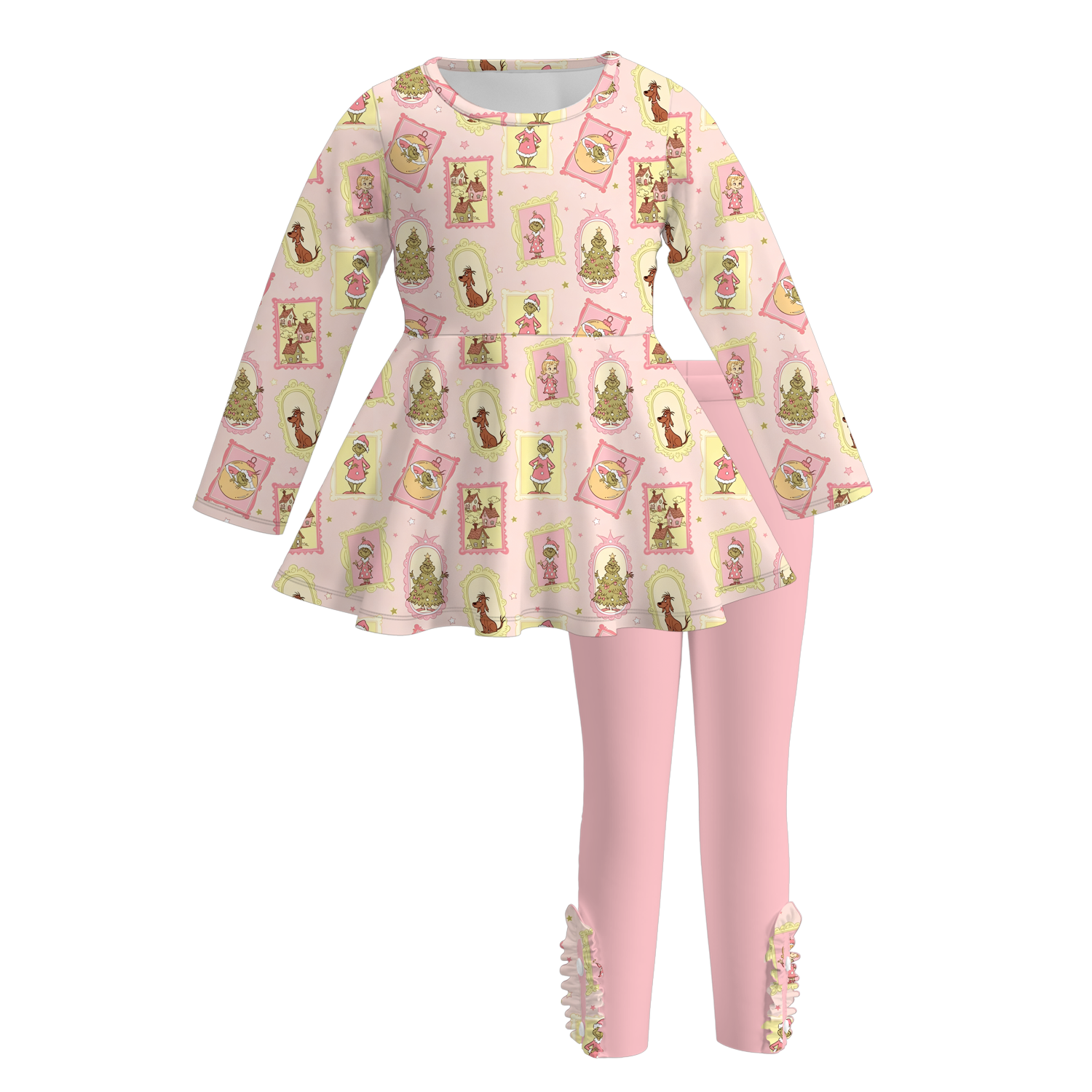 (Pre Order)Sisters Christmas Print Outfit Set&Pajamas