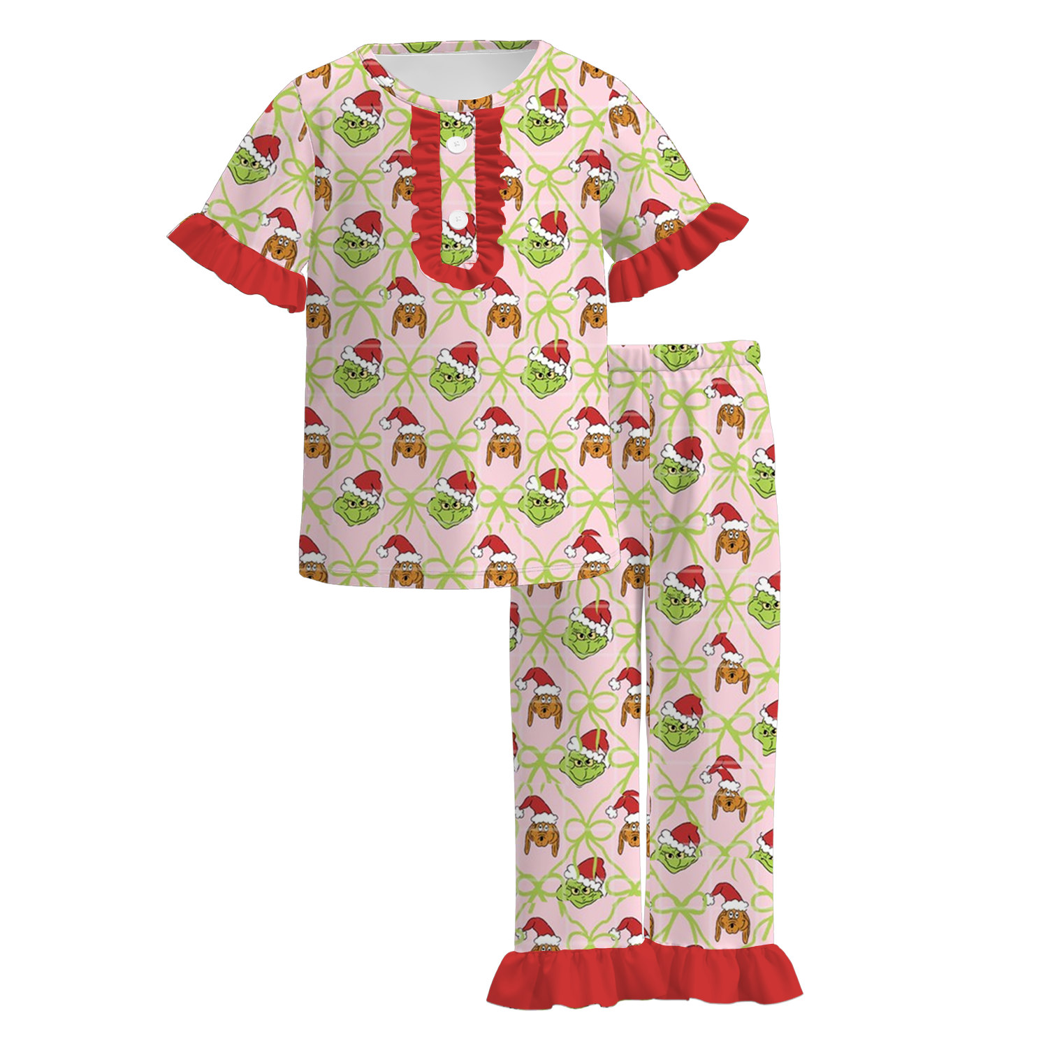 (Pre Order)Sisters Christmas Print Outfit Set&Pajamas