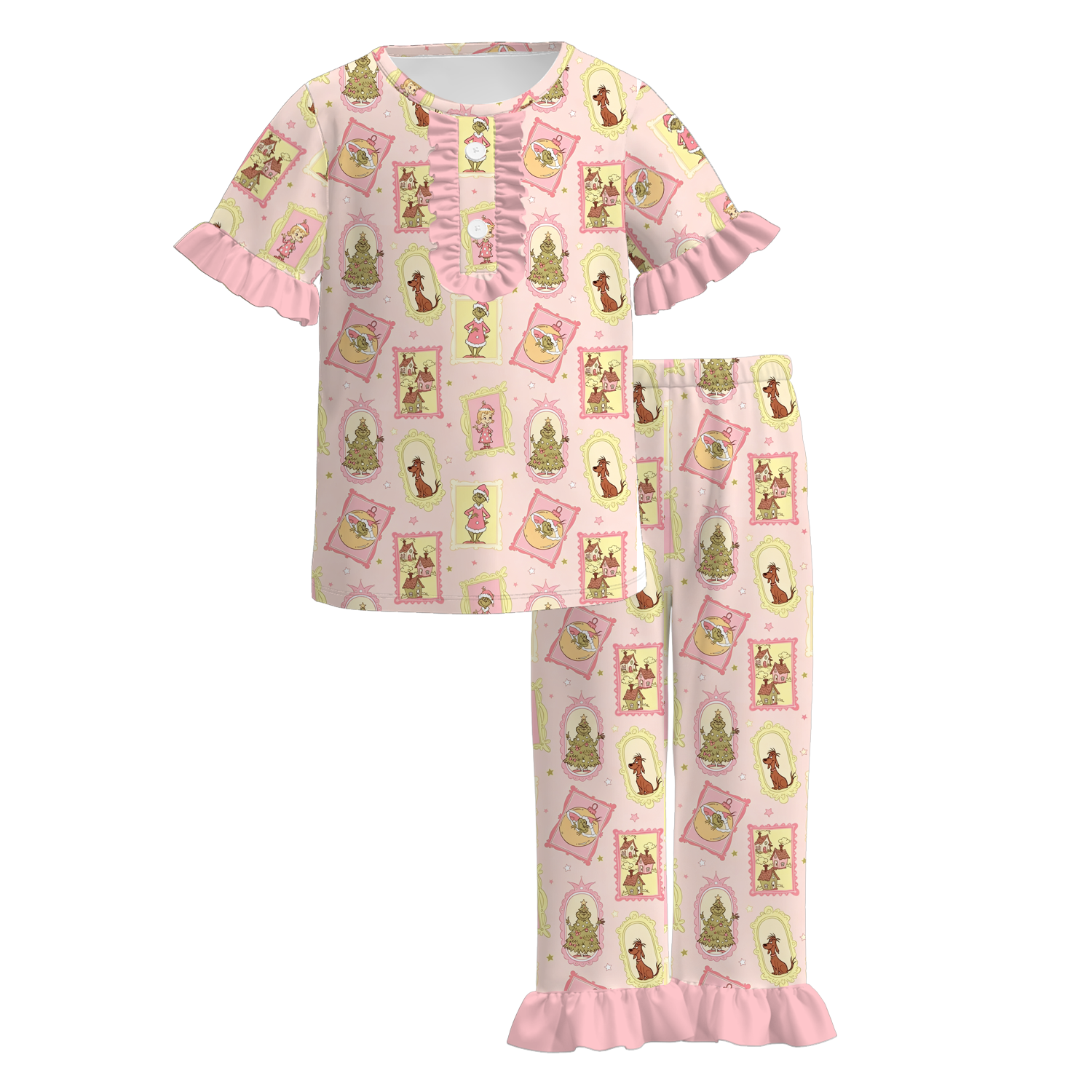 (Pre Order)Sisters Christmas Print Outfit Set&Pajamas