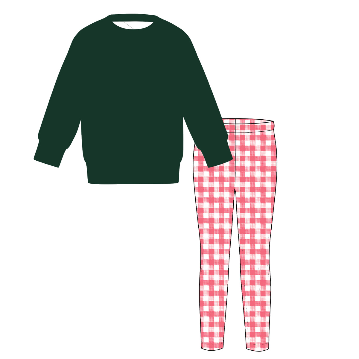 (Pre Order)Girls Fall Basic Sweatshirt Set