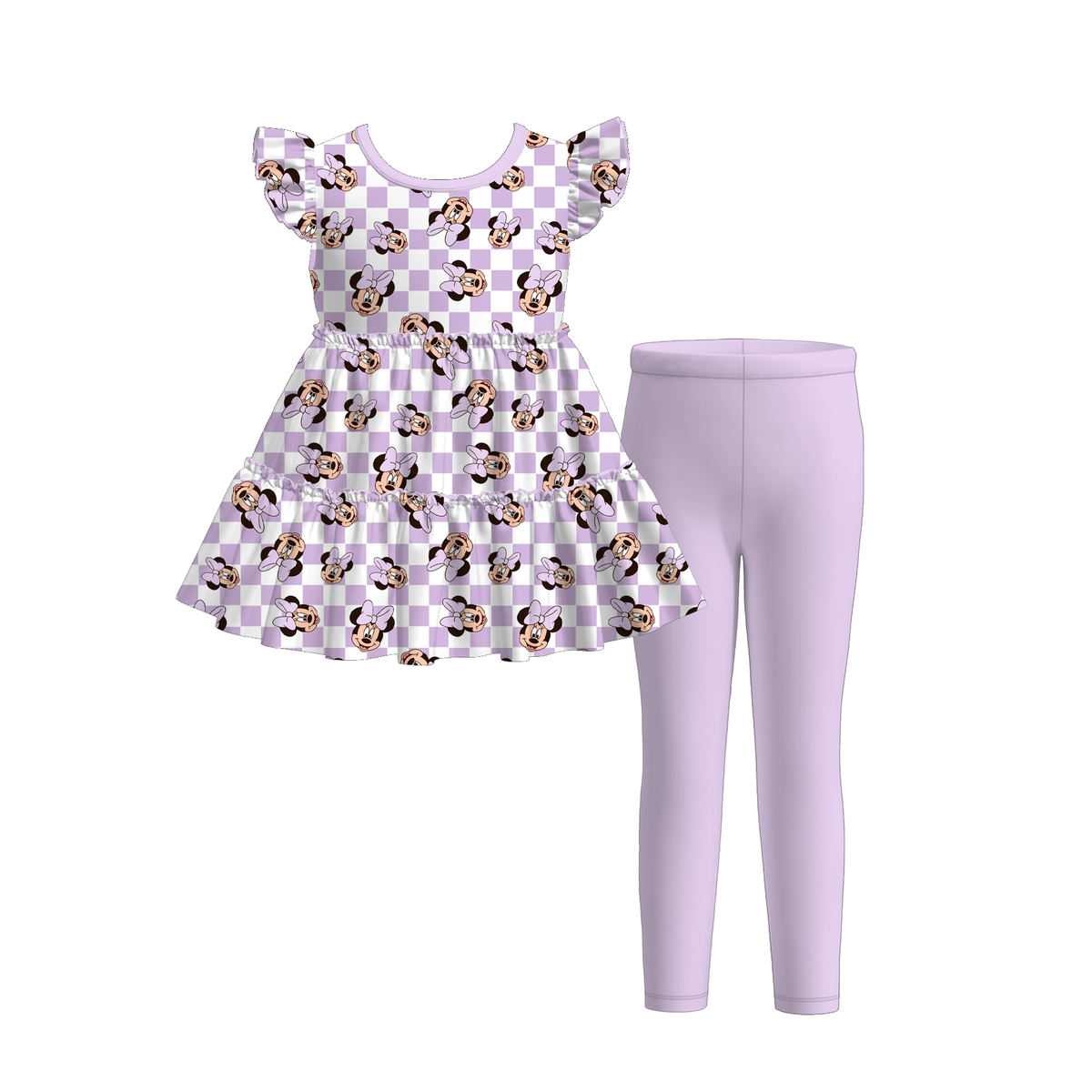 (Pre Order)Girls Princess&Cartoon Print Outfit Set