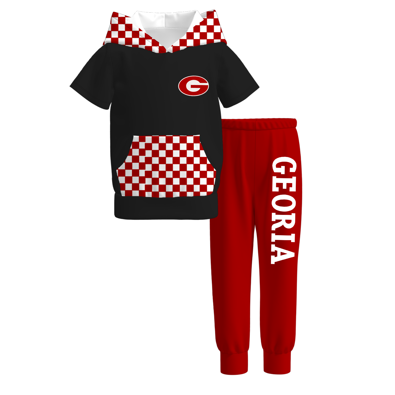 (Weekly Pre-Order)Girls Football Print Hoodie Set(Ends 9.13)