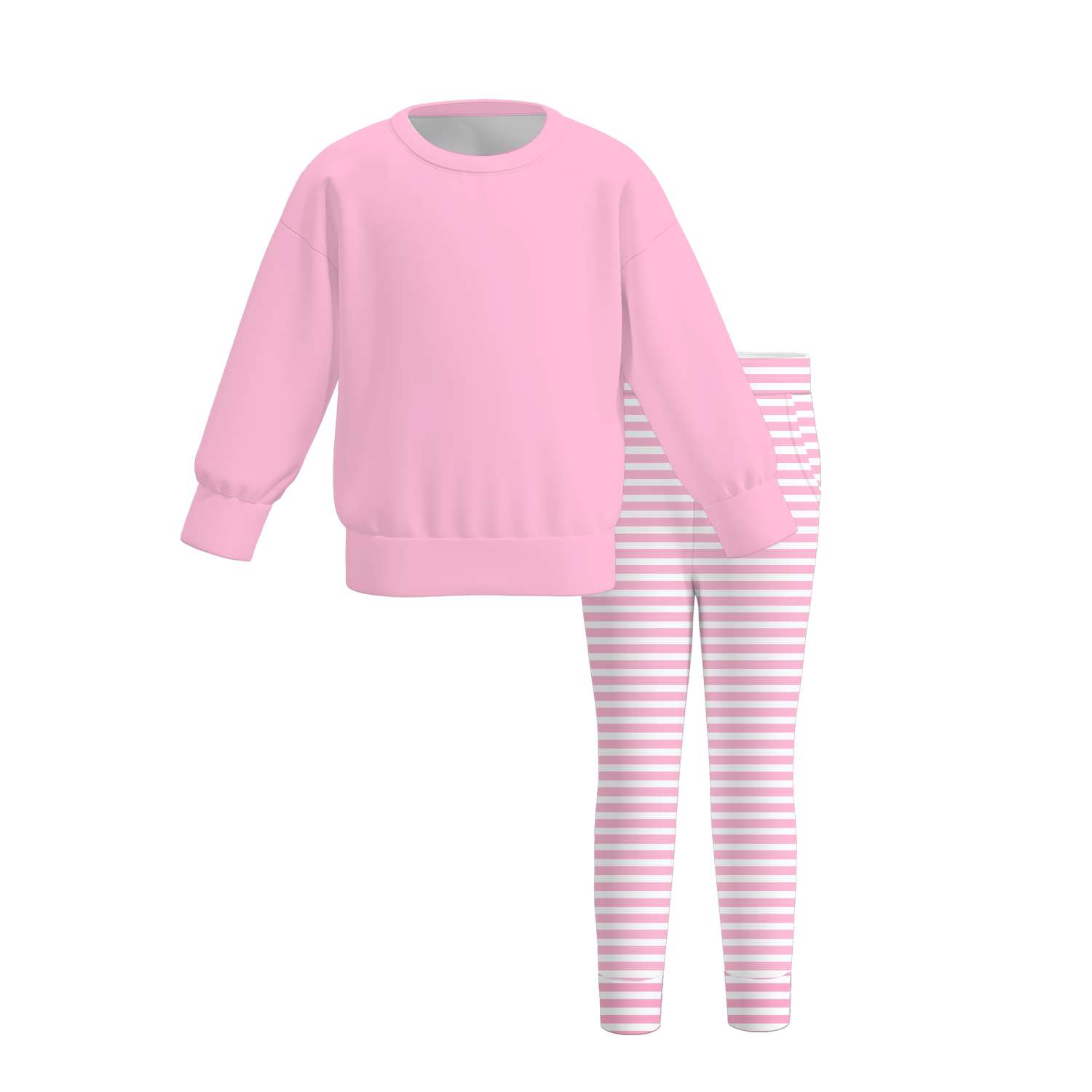 (Weekly Pre-Order)Girls Fall Stripe Sweatshirt Set(Ends 9.13)