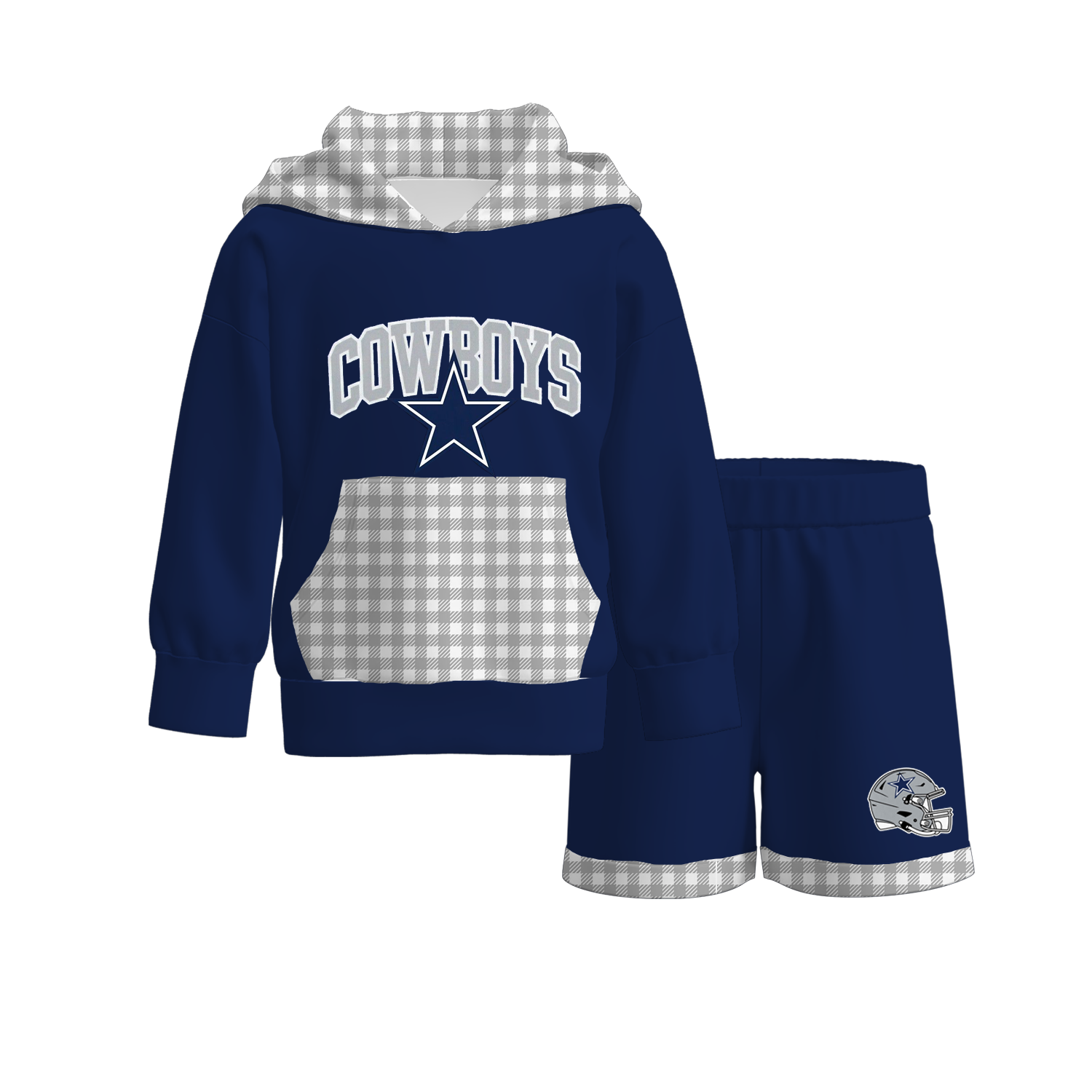 (Weekly Pre-Order)Girls Football Print Hoodie Set(Ends 9.20)