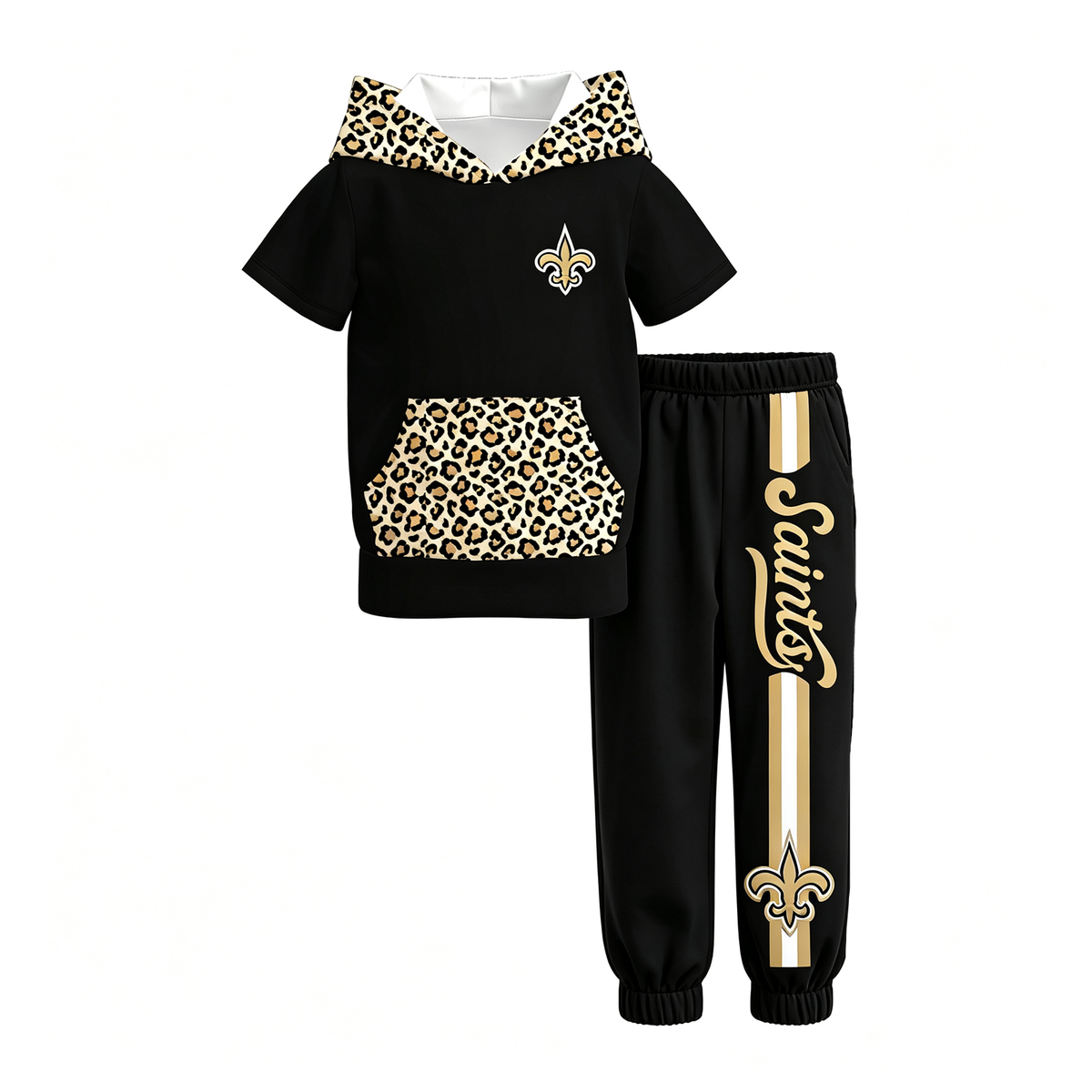(Weekly Pre-Order)Girls Football Print Hoodie Set(Ends 9.20)