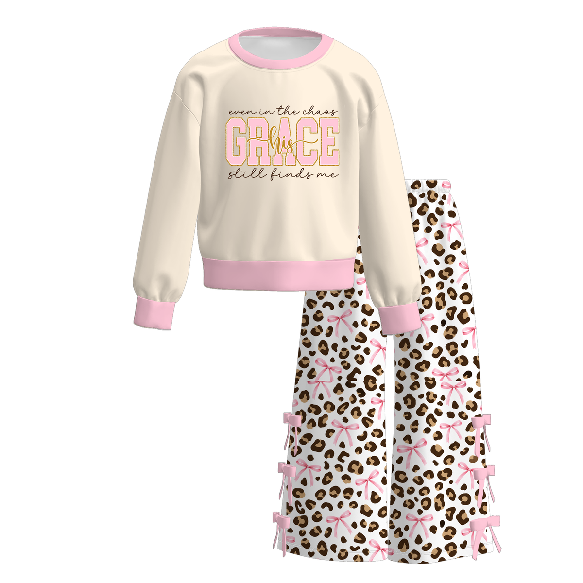 (Weekly Pre-Order)Girls Fall Print Outfit Set(Ends 10.11)
