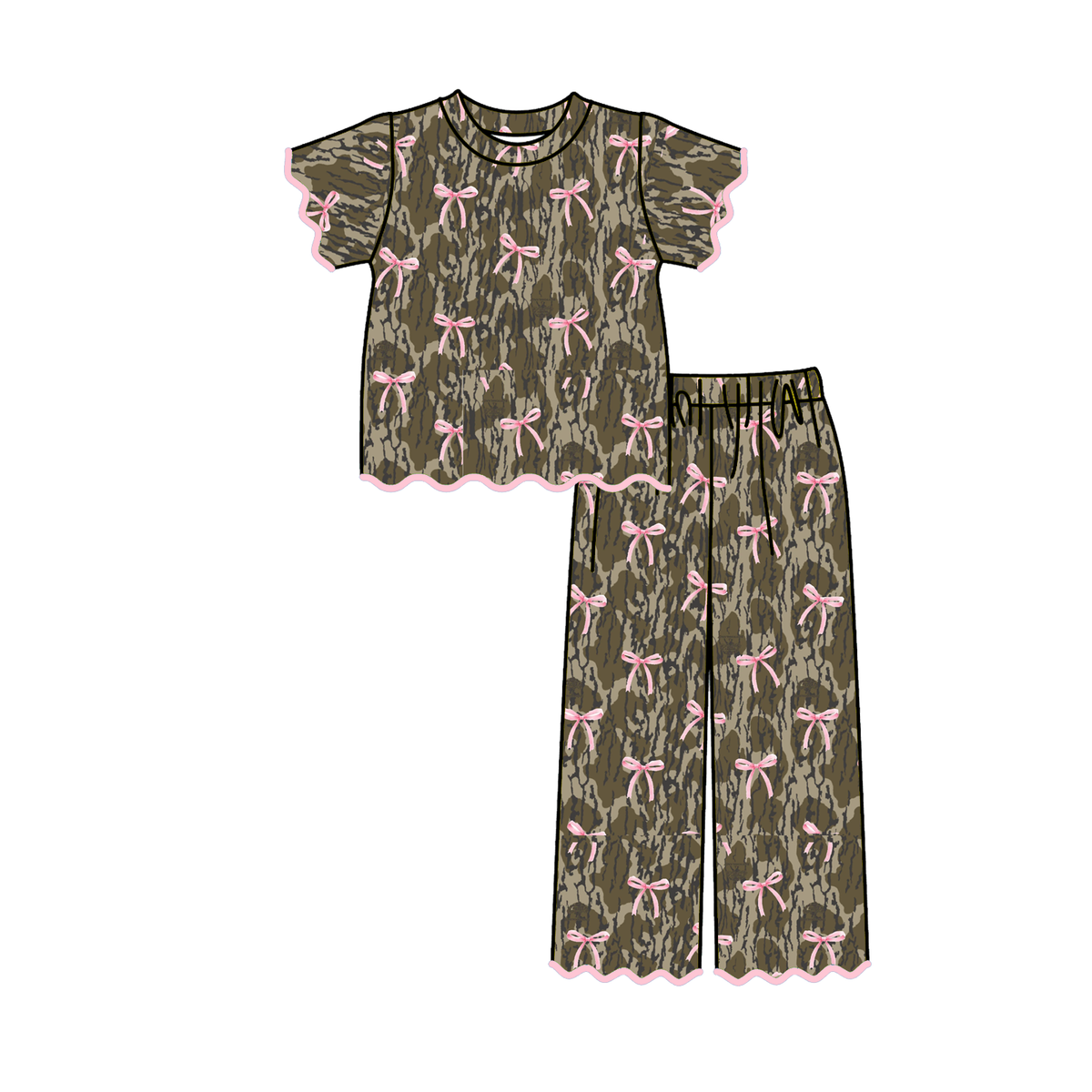 (Weekly Pre-Order)Girls Fall Embroidery Scallop Set(Ends 10.11)