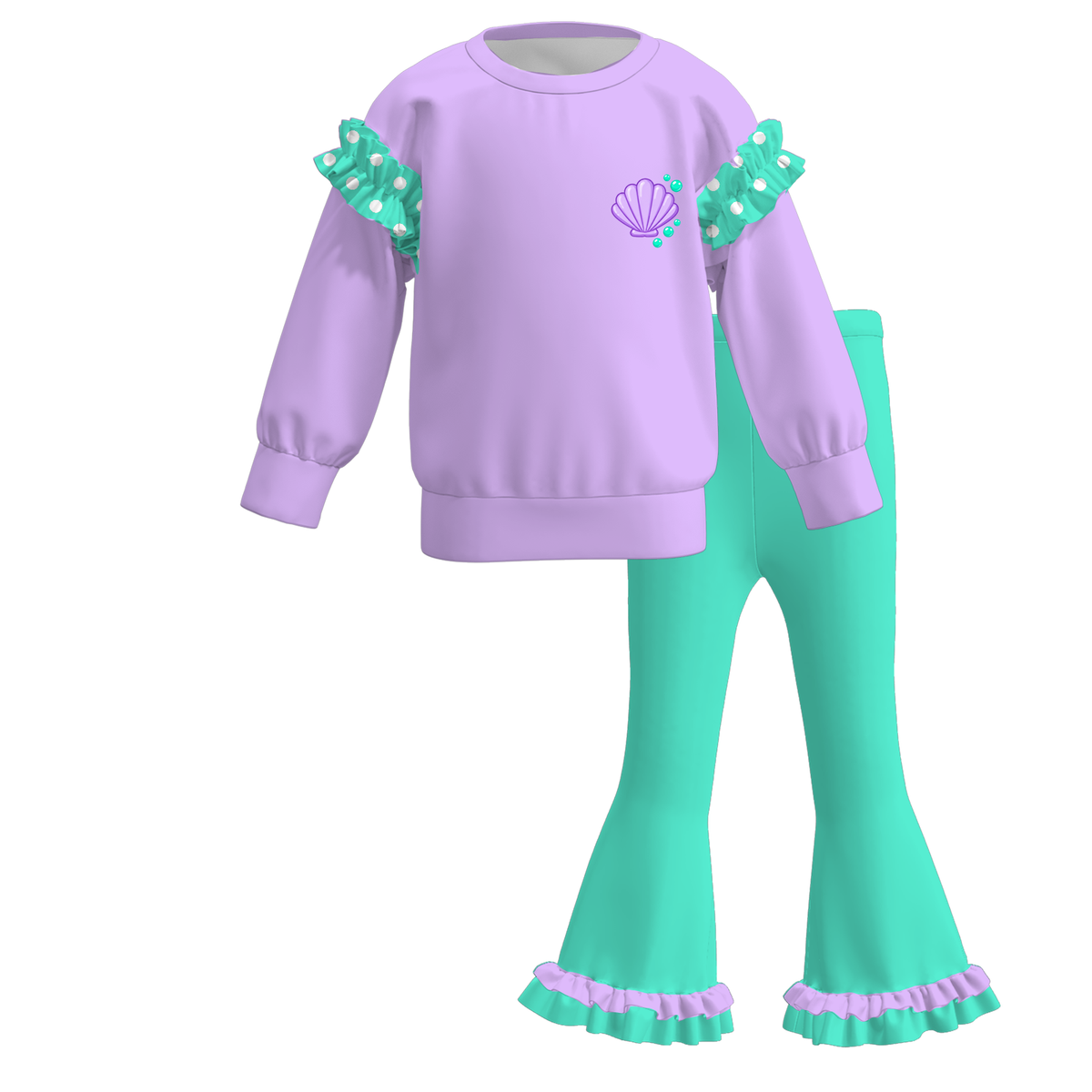 (Weekly Pre-Order)Girls Princess Print Outfit Set(Ends 10.28)
