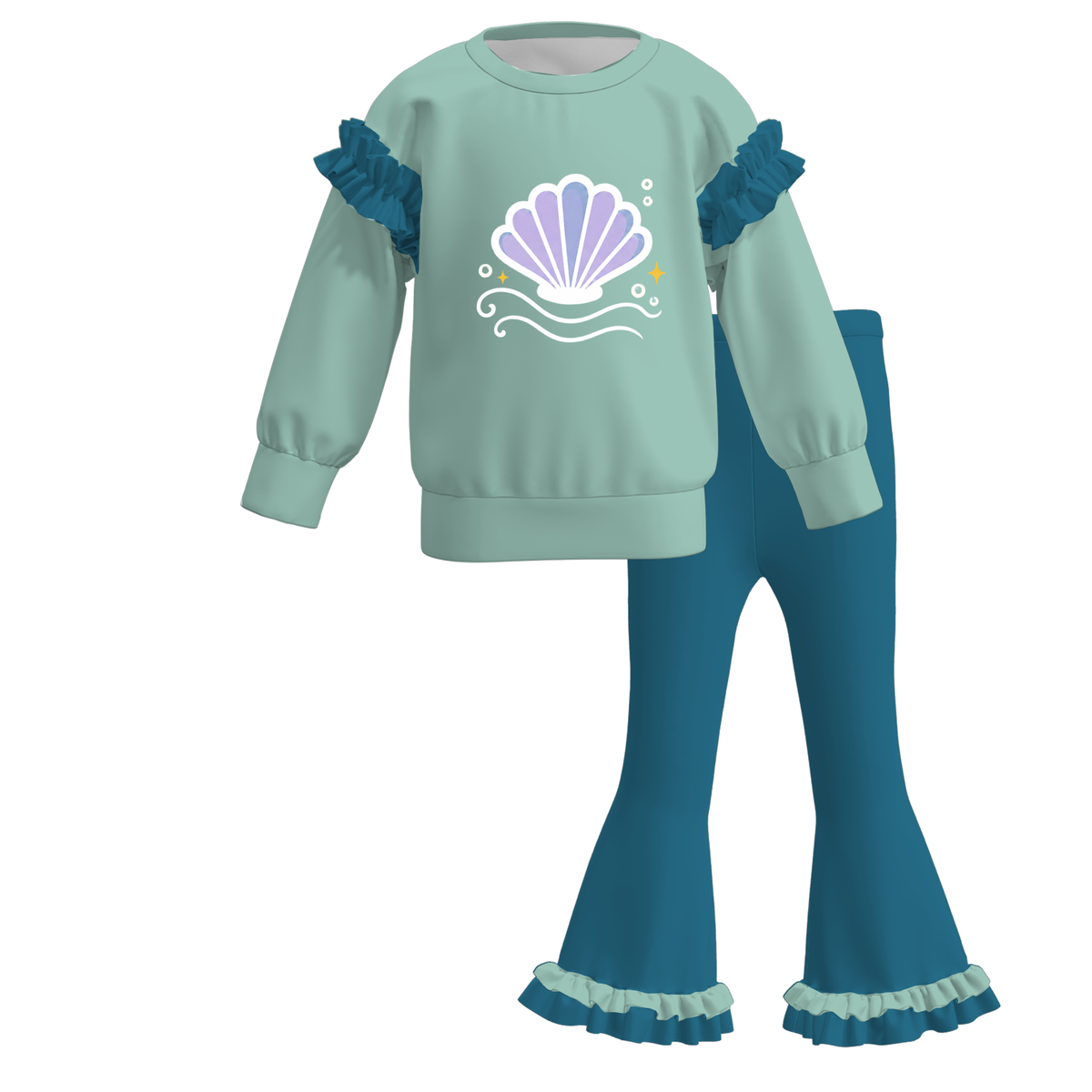 (Weekly Pre-Order)Girls Princess Print Outfit Set(Ends 10.28)