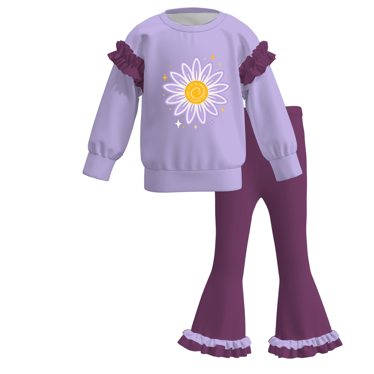 (Weekly Pre-Order)Girls Princess Print Outfit Set(Ends 10.28)