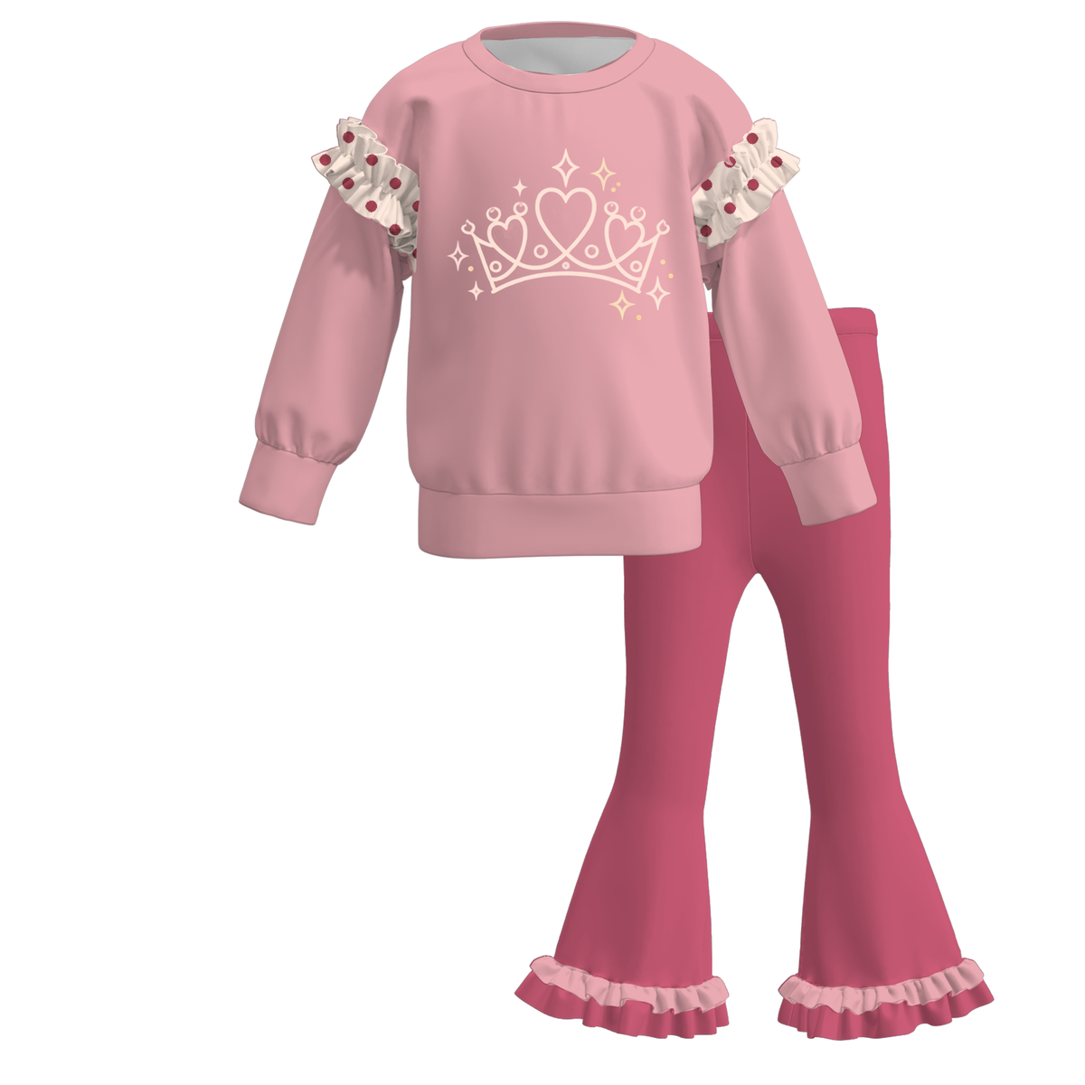 (Weekly Pre-Order)Girls Princess Print Outfit Set(Ends 10.28)