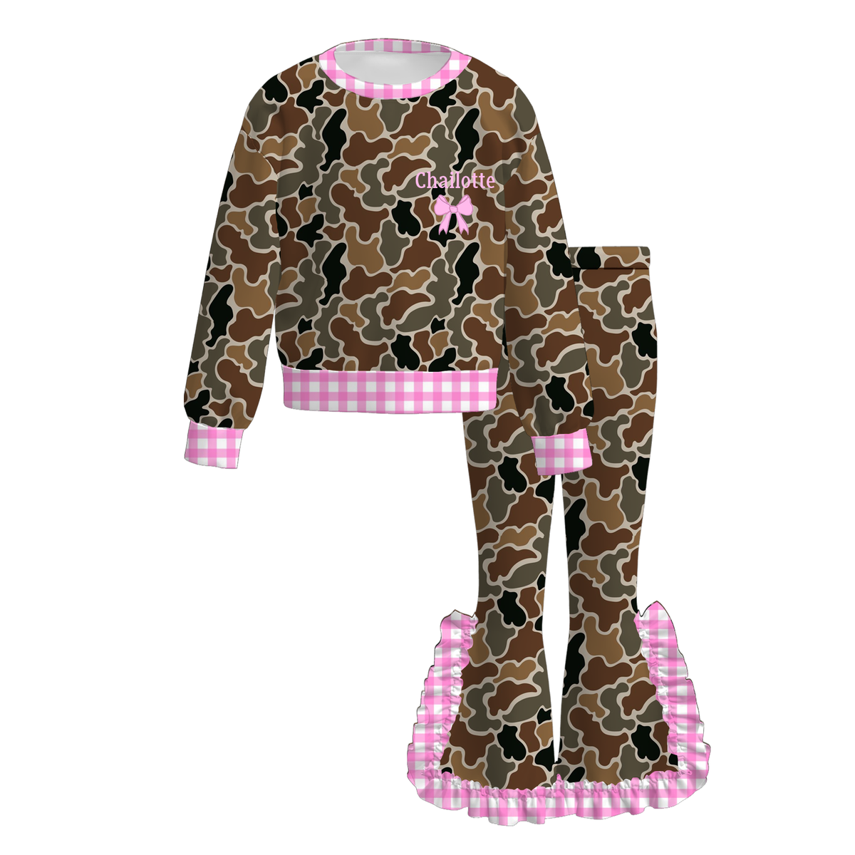(Weekly Pre-Order)Girls Spring&Summer Personalized Name Embroidery Outfit Set(Ends 10.28)