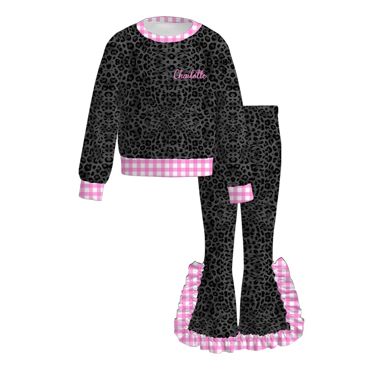 (Weekly Pre-Order)Girls Spring&Summer Personalized Name Embroidery Outfit Set(Ends 10.28)