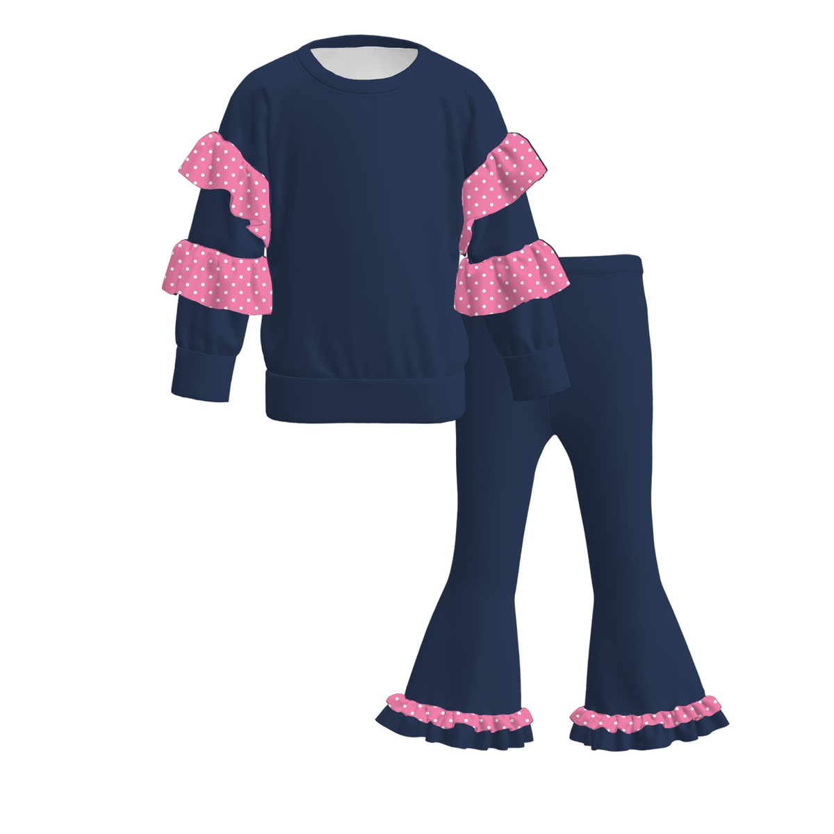 (Weekly Pre-Order)Girls Spring&Summer Print Ruffle Outfit Set(Ends 10.28)