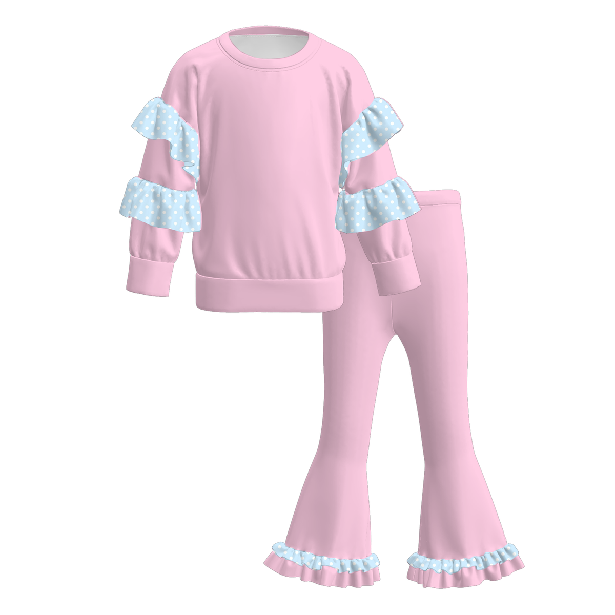 (Weekly Pre-Order)Girls Spring&Summer Print Ruffle Outfit Set(Ends 10.28)