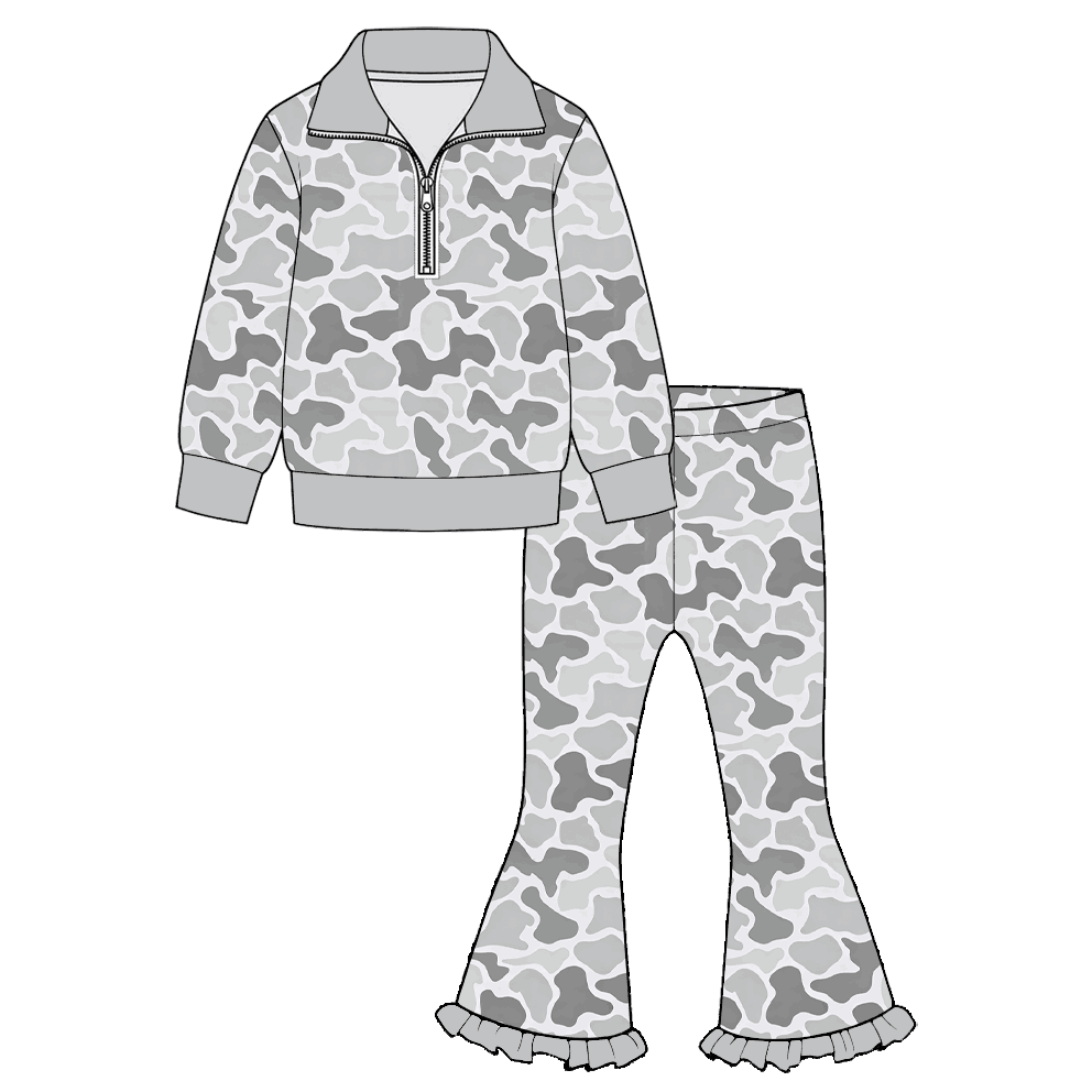 (Weekly Pre-Order)Girls Fall&Winter Zipper Outfit Set(Ends 10.6)