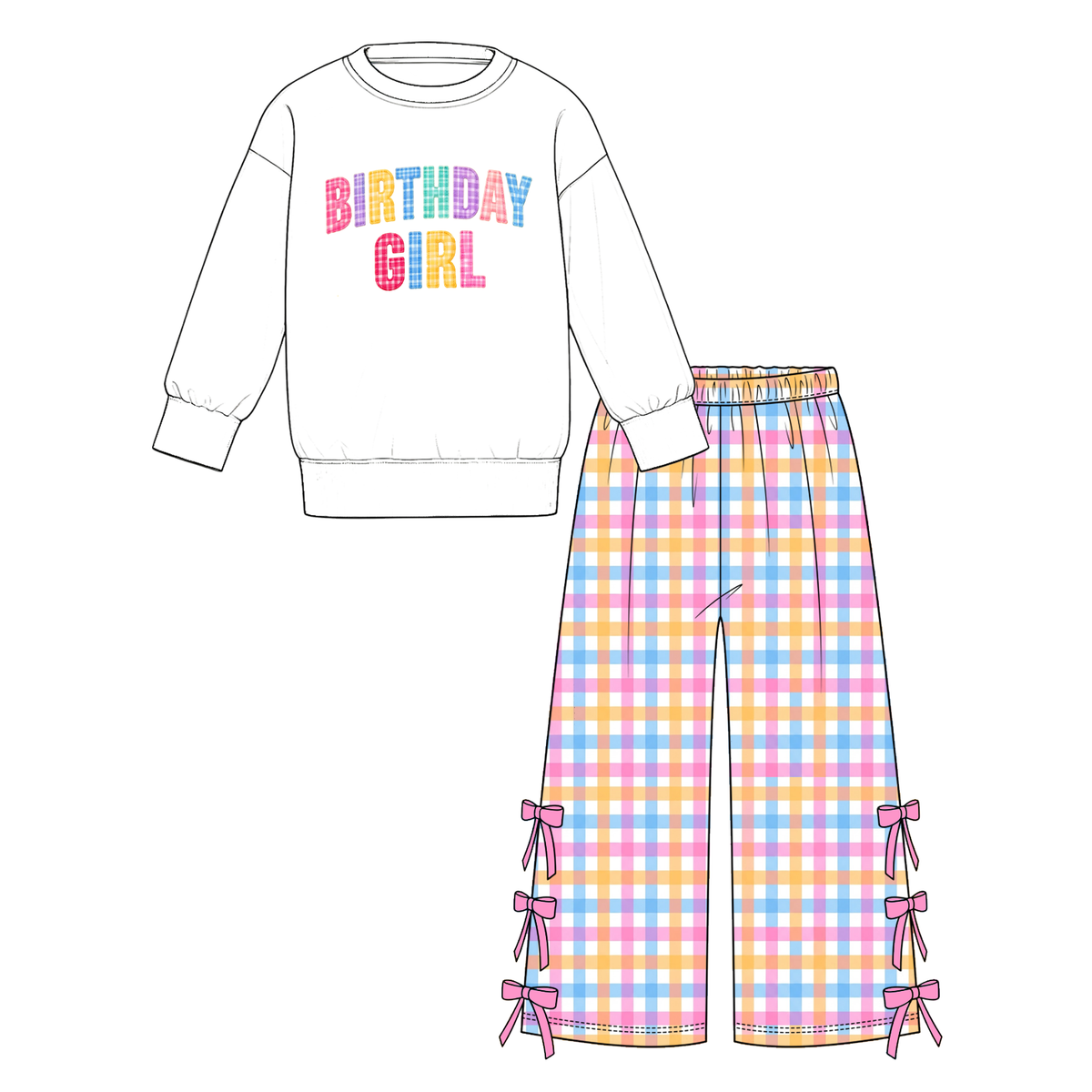(Weekly Pre-Order)Girls Spring&Summer Print Shorts Set&Pants Set(Ends 11.1)