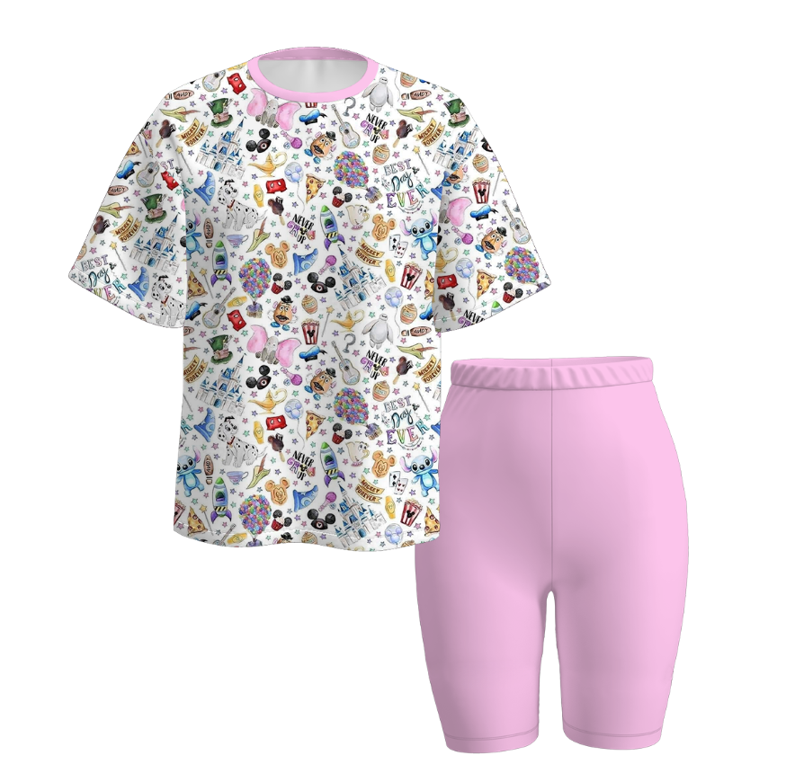 (Pre Order)Family Spring and Summer Cartoon Print Set&Top