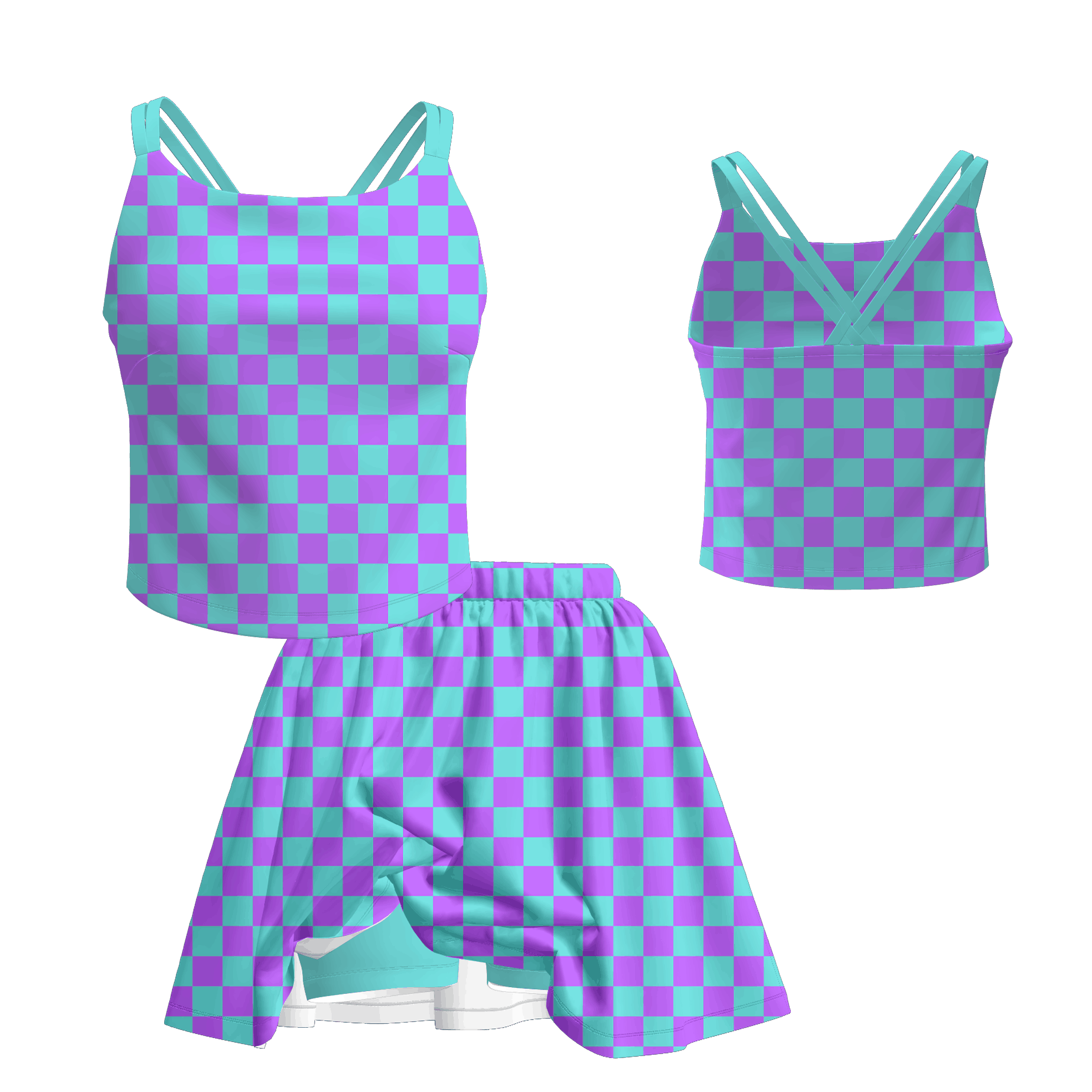 (Pre Order)Family Spring&Summer Print Skort Set