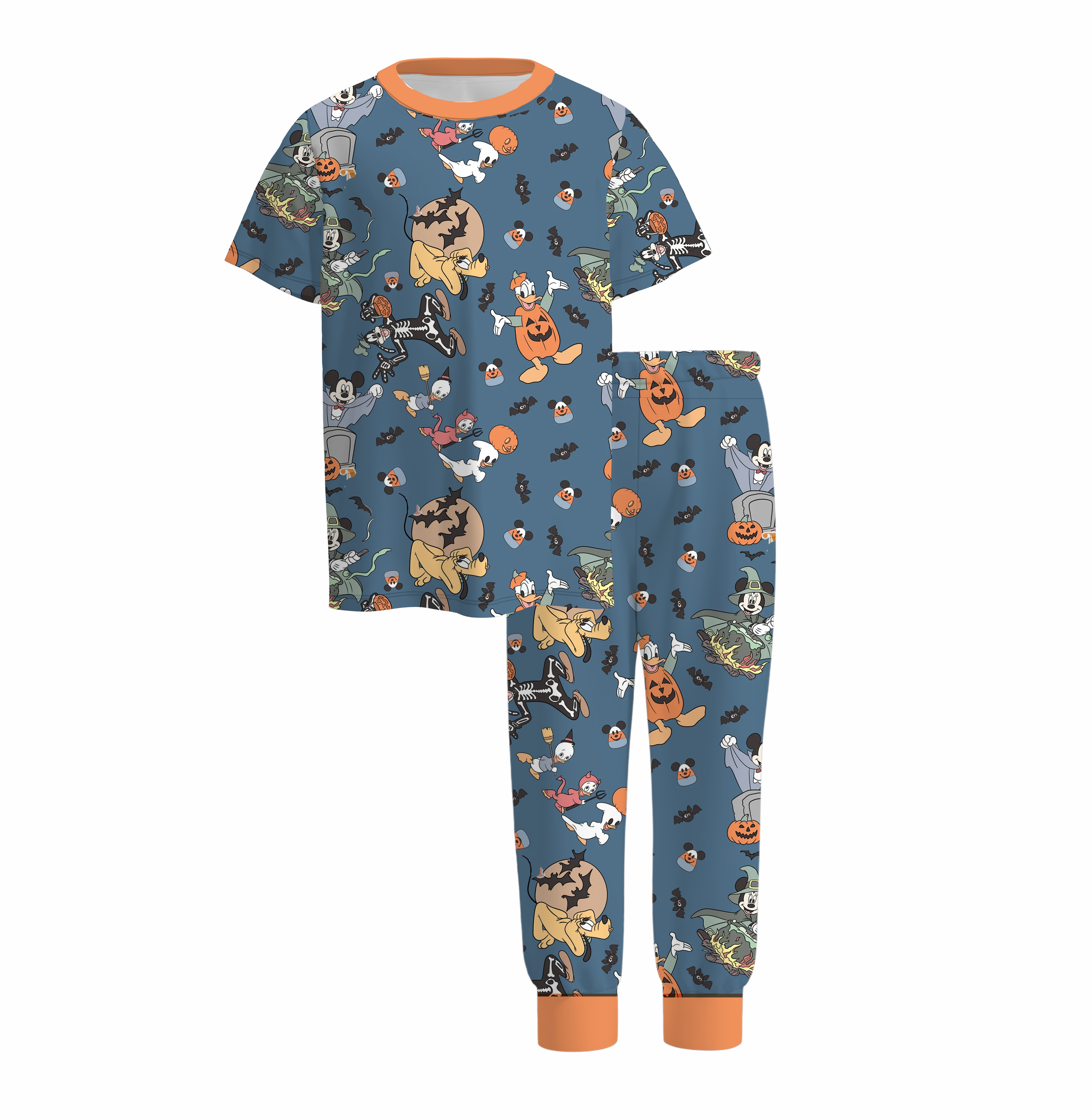 (Pre Order)Boys Halloween Cartoon Print Pajamas