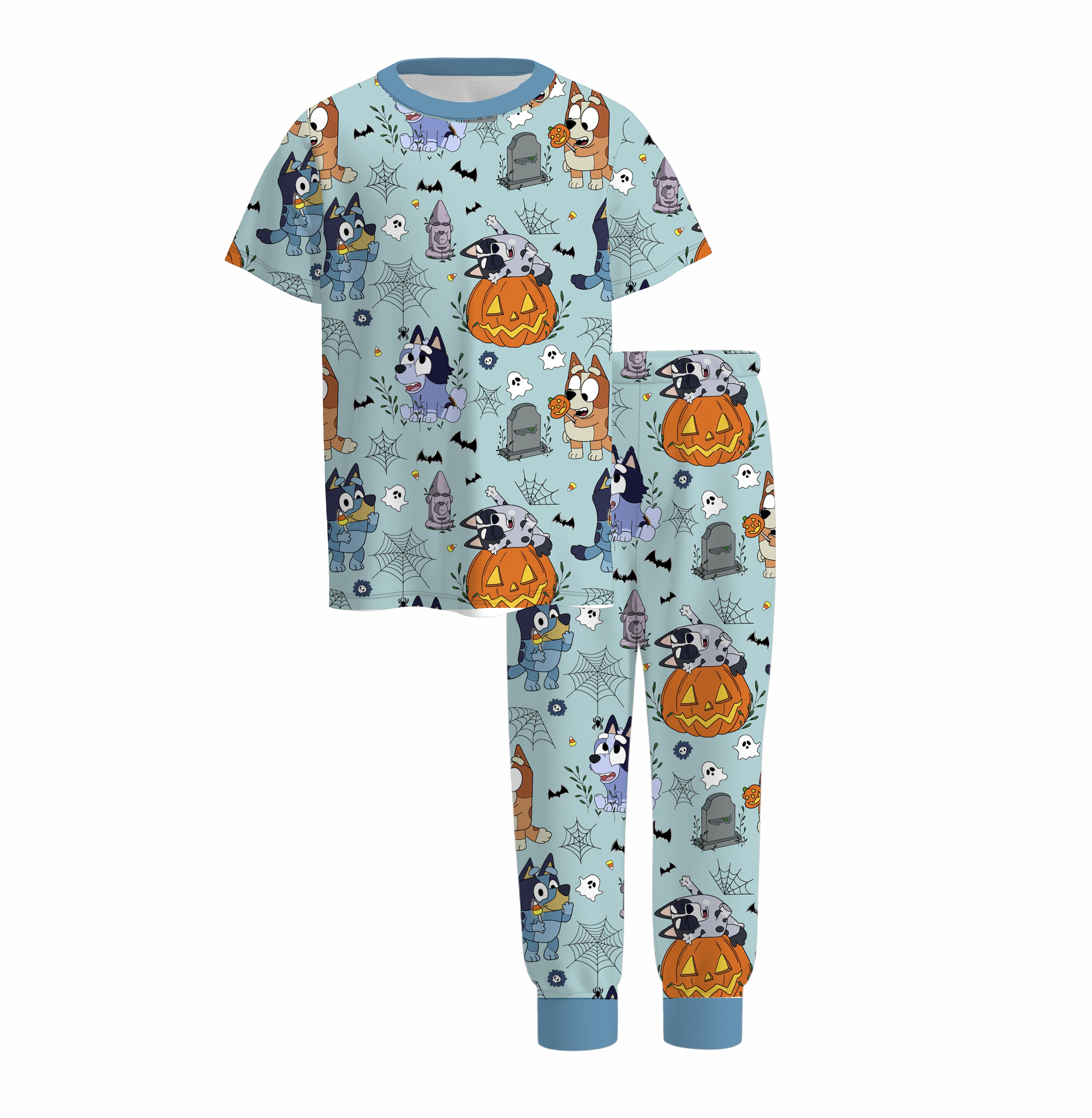 (Pre Order)Boys Halloween Cartoon Print Pajamas