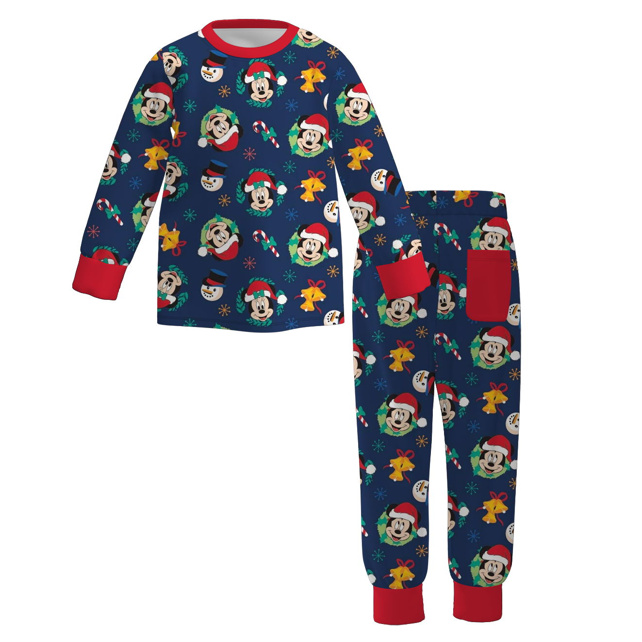 (Pre Order)Kids Unisex Christmas Cartoon Print Pajamas