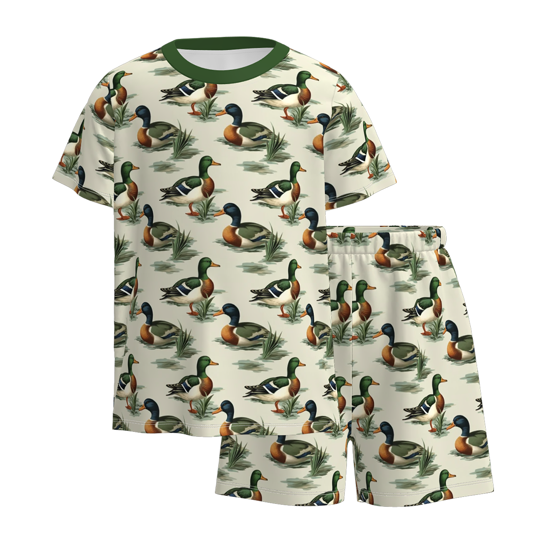 (Pre Order)Boys Spring and Summer Wild Duck Print Pajamas