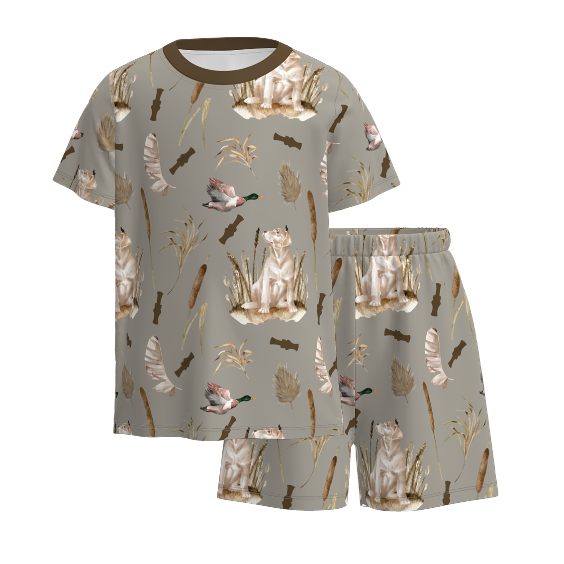 (Pre Order)Boys Spring and Summer Wild Duck Print Pajamas