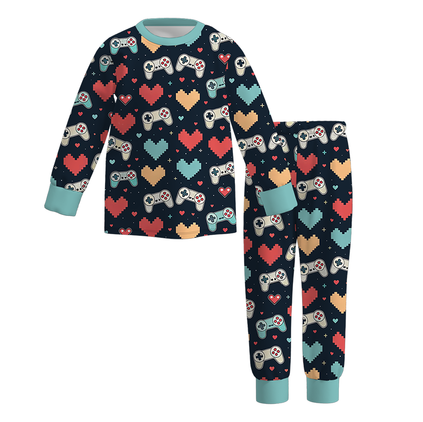 (Pre Order)Boys Valentine's Day Print Pajamas