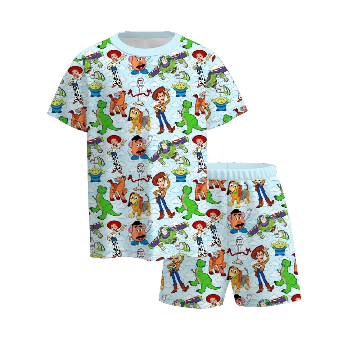 (Pre Order)Boys Spring and Summer Cartoon Print Pajamas