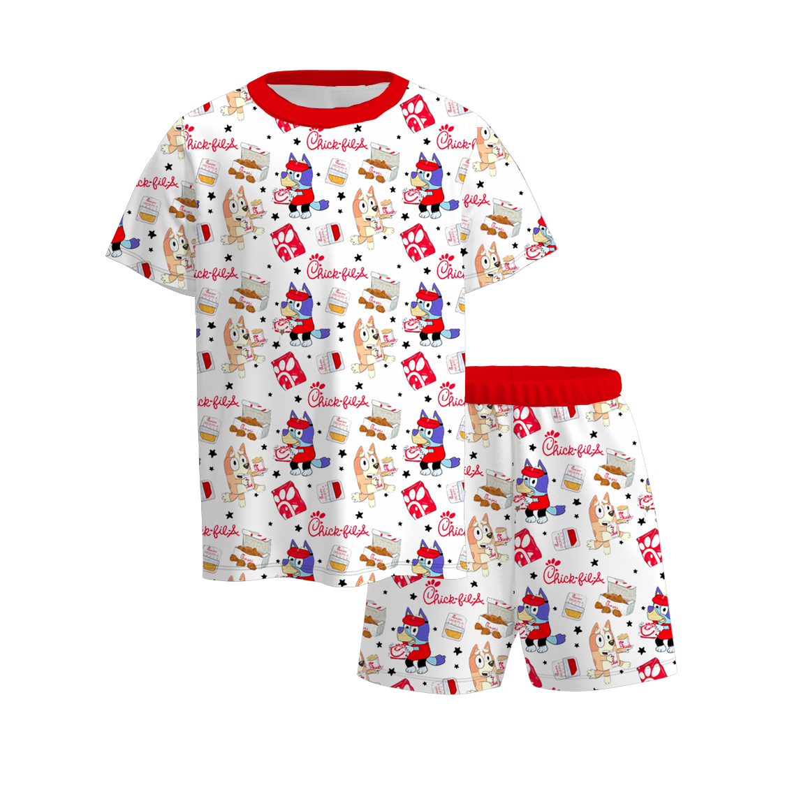 (Pre Order)Boys Spring and Summer Cartoon Print Pajamas