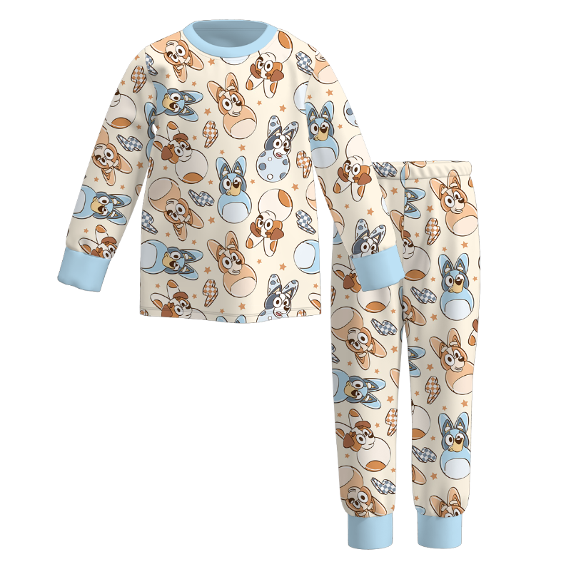 (Pre Order)Girls&Boys Easter Cartoon Print Pajamas