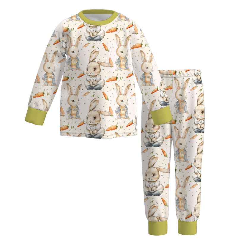 (Pre Order)Boys Easter Bunny Print Pajamas