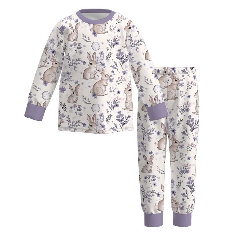 (Pre Order)Boys Easter Bunny Print Pajamas