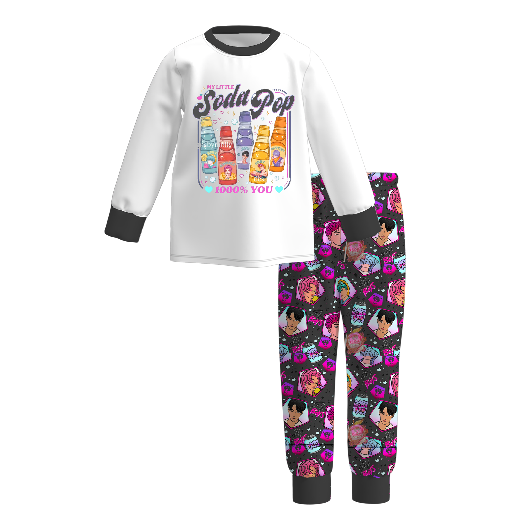 (Pre Order)Girls Movie Character Print Pajamas